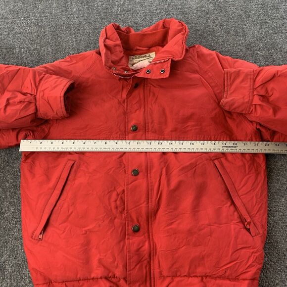 Vintage Cabela’s Gore-Tex Down Jacket Women’s Medium Red Zipped Pockets 90s - Picture 8 of 12